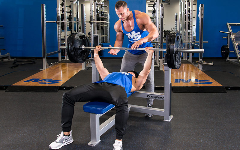 Teen Guide Bench Press With Spotter