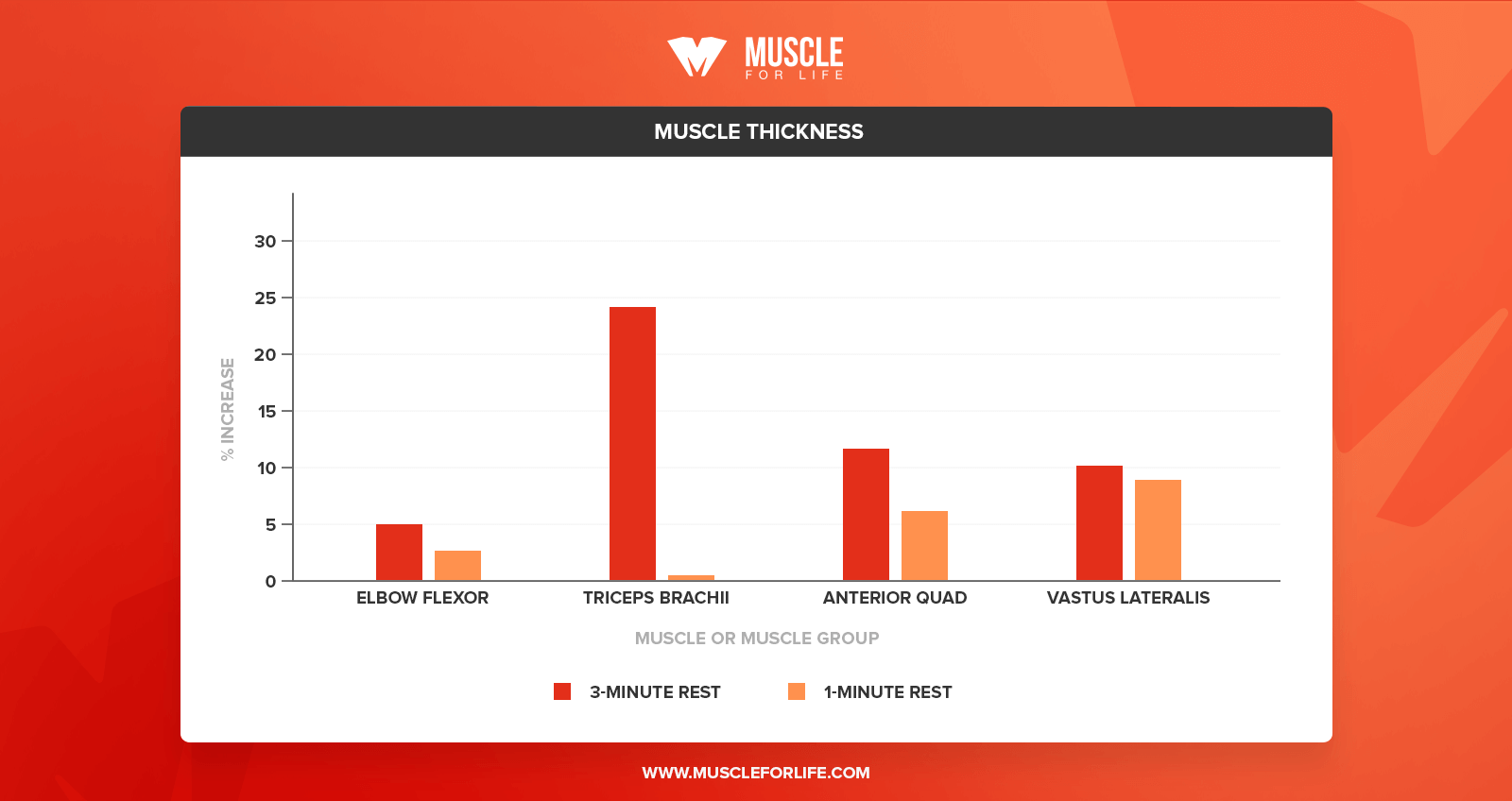 muscle thickness chart