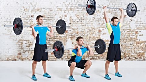 how to lose belly fat workout barbell thruster
