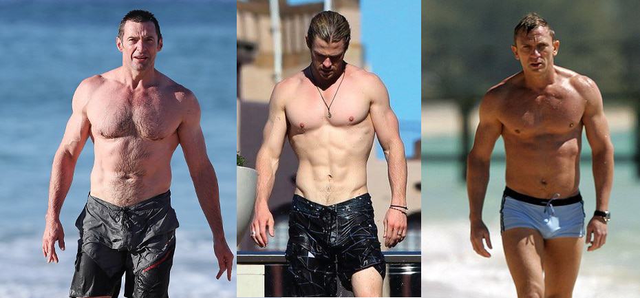 Hugh Jackman, Chris Hemsworth and Daniel Craig have different body-types, and thus look different