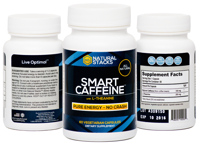Smart Caffeine natural stacks reviews and results. Health and fitness