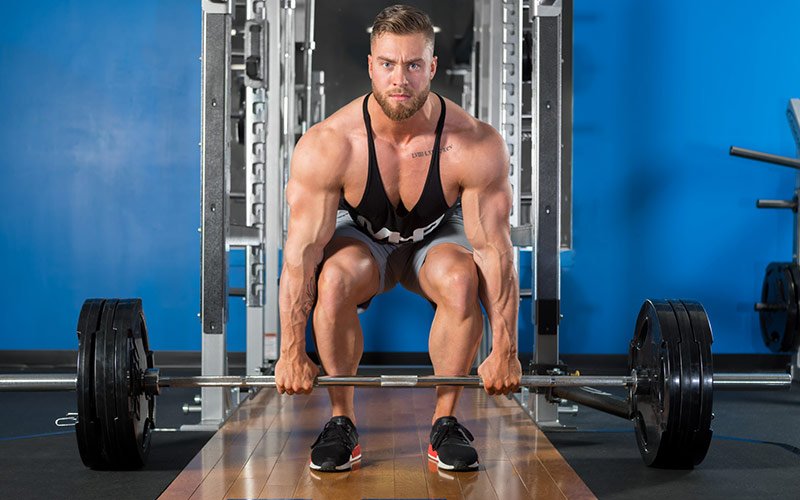 MHP Athlete Chris Bumstead Deadlifting during a deload