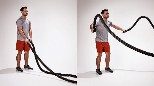 battle rope exercises lateral whip